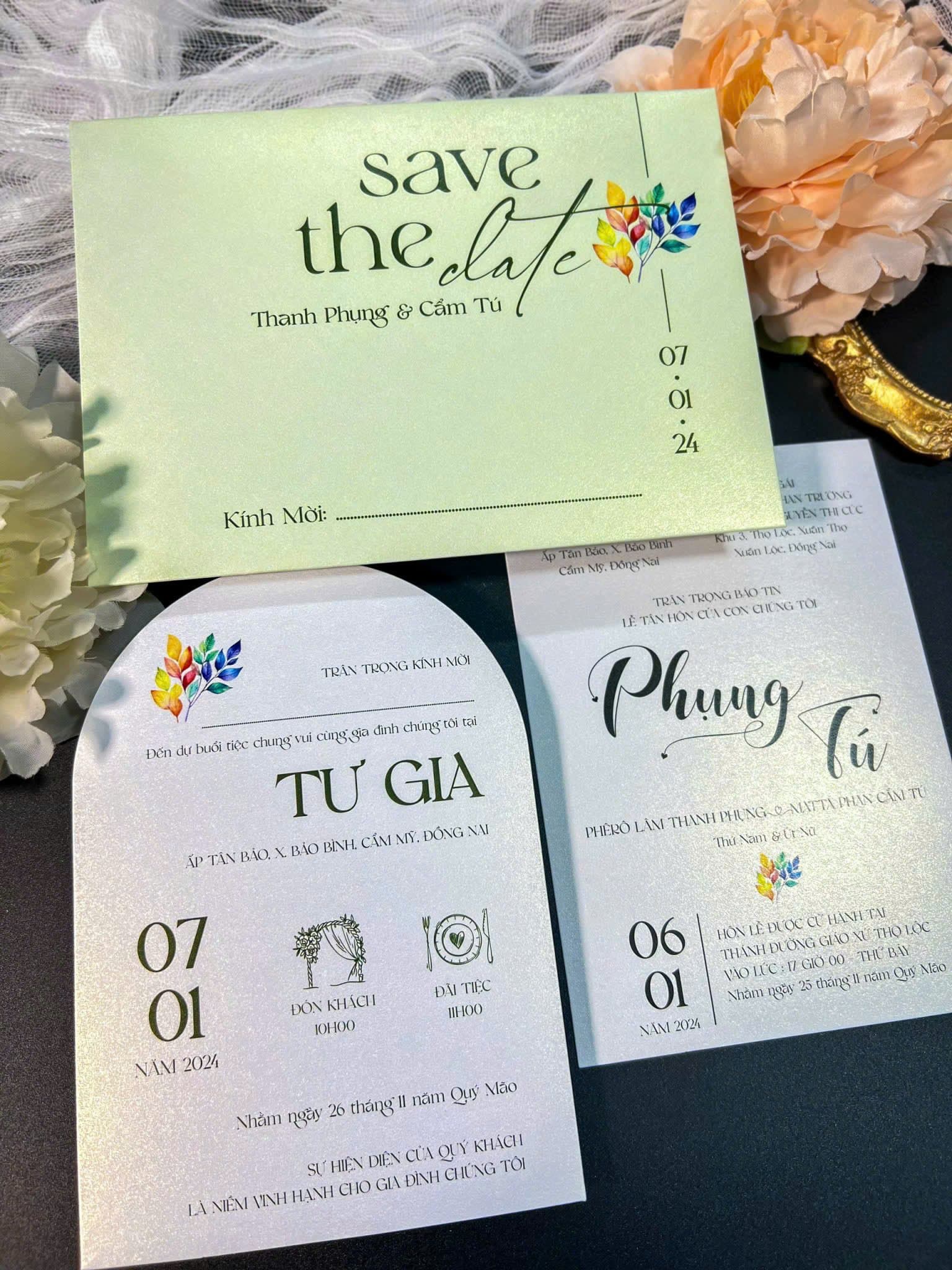 Thiệp cưới cách điệu save the date - ảnh 3