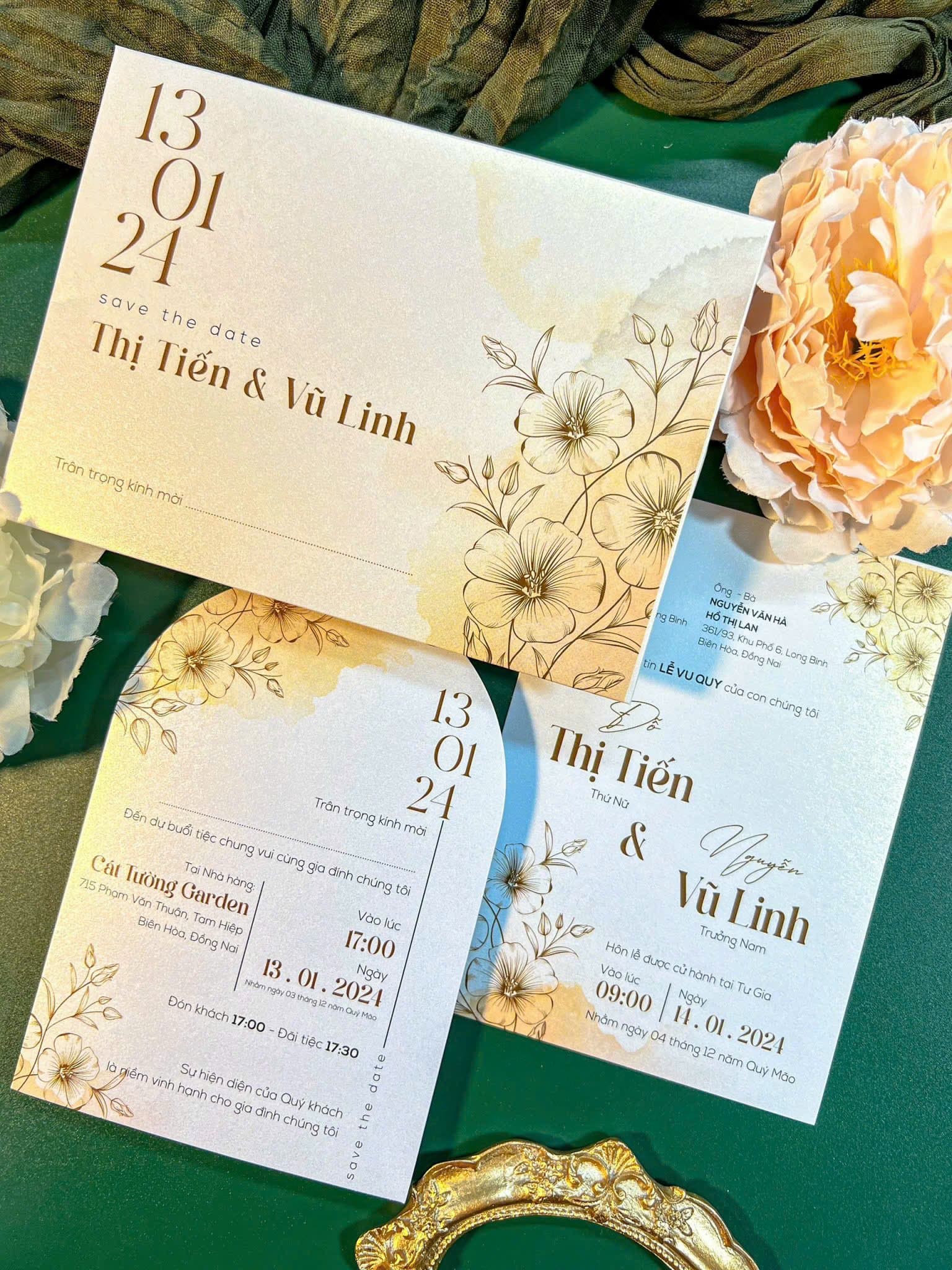 Thiệp cưới hoa loang - ảnh 3