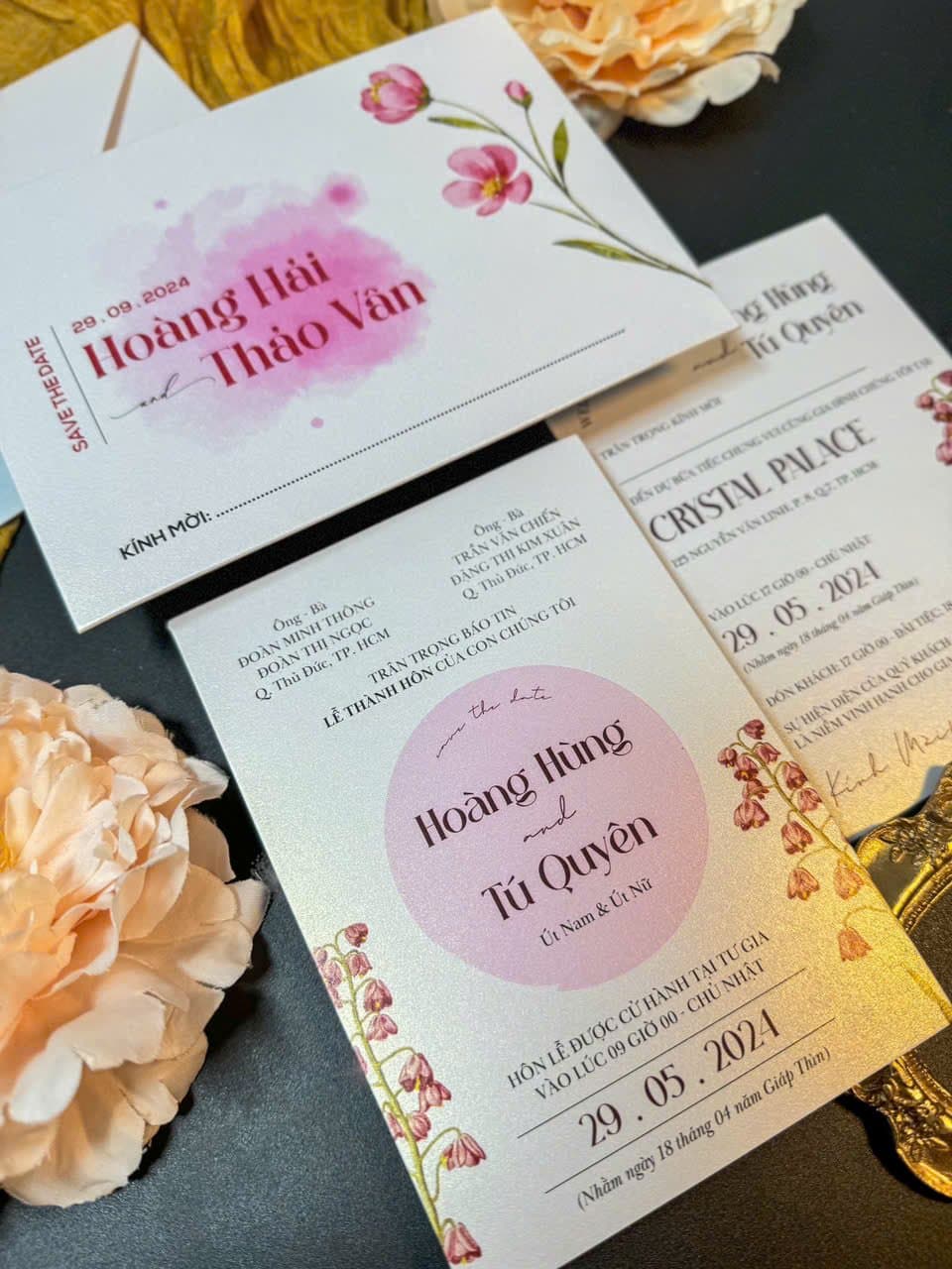 Thiệp hoa cách điệu loang - ảnh 3