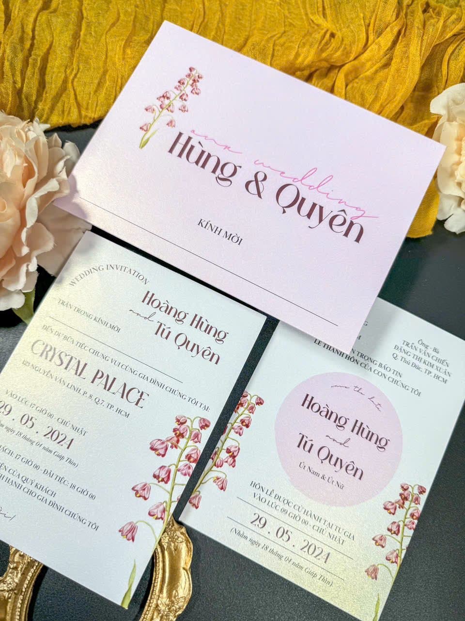 Thiệp hồng hoa cơ bản