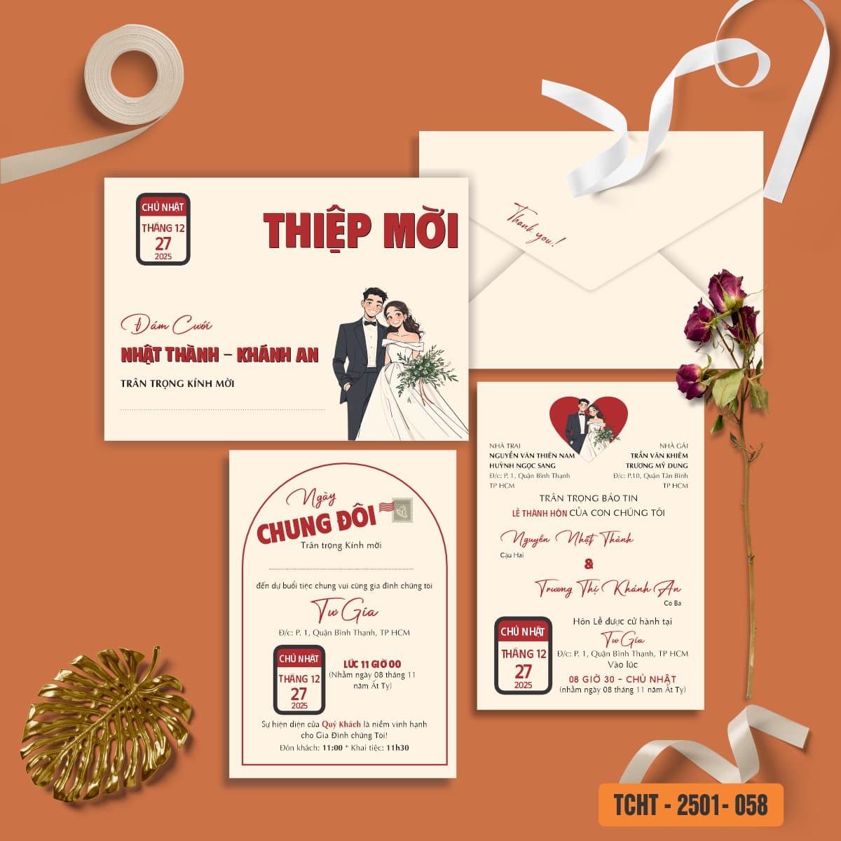 Thiệp cưới truyền thống 2