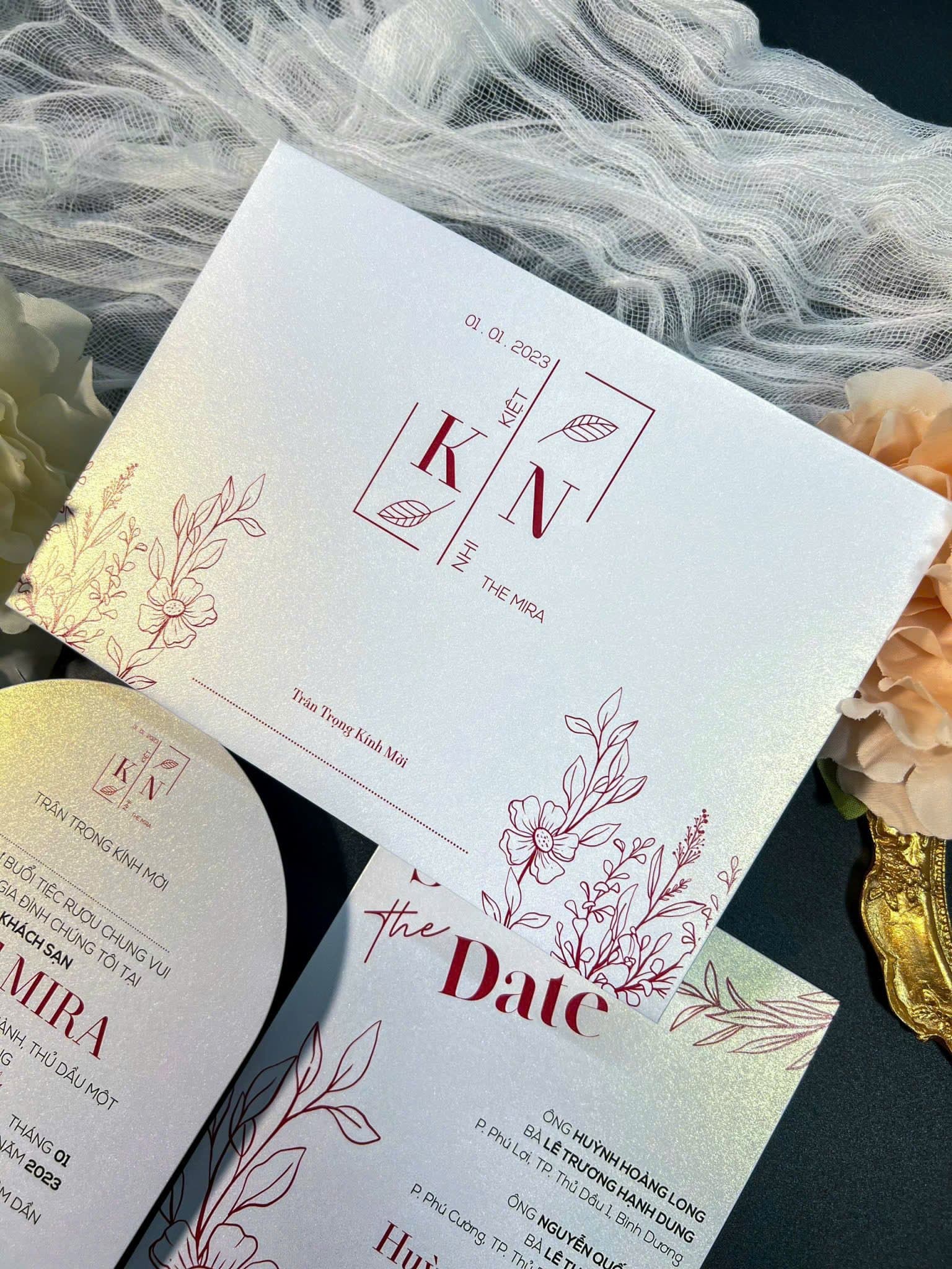Thiệp cưới đơn giản sang trọng - ảnh 2