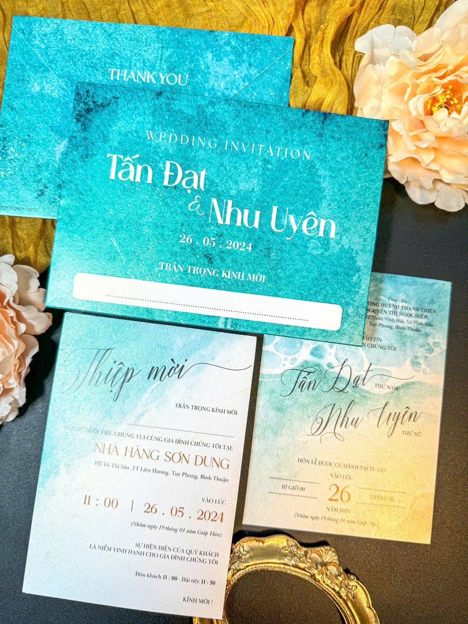 Thiệp màu nước biển
