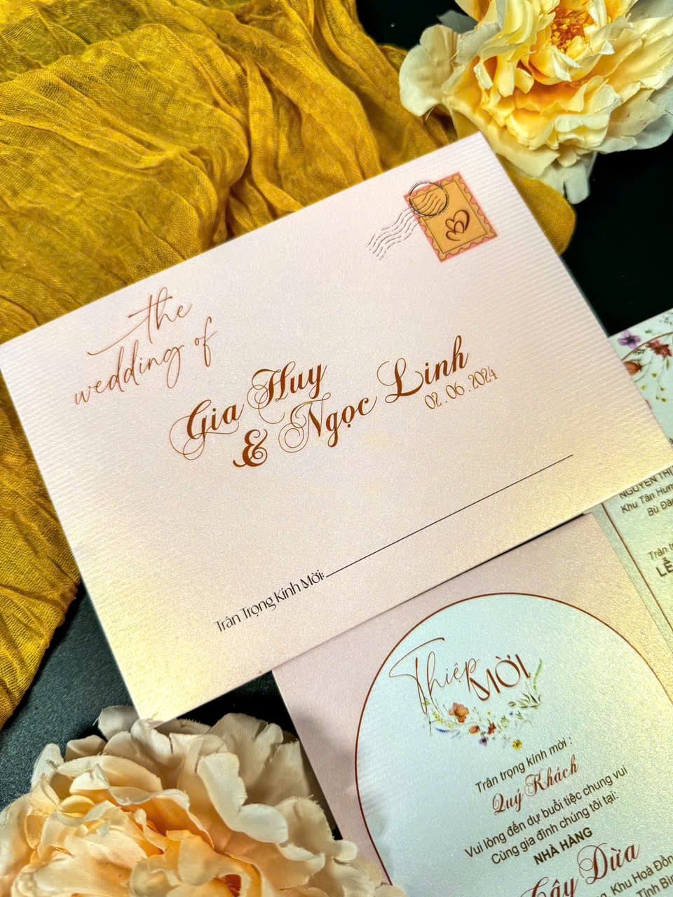 Thiệp hồng cách điệu hoa - ảnh 3